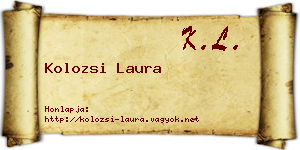 Kolozsi Laura névjegykártya